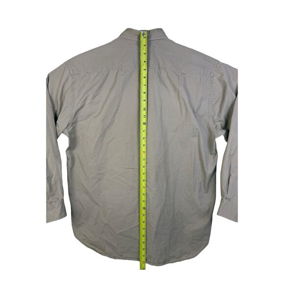 Tommy Hilfiger Shirt Mens Medium Khaki Button Down Oxford Crest Streetwear Y2K - Picture 9 of 15
